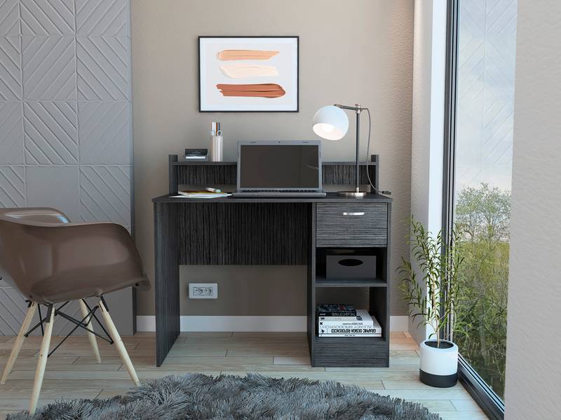 Manaos Computer Desk with Shelves & Drawer