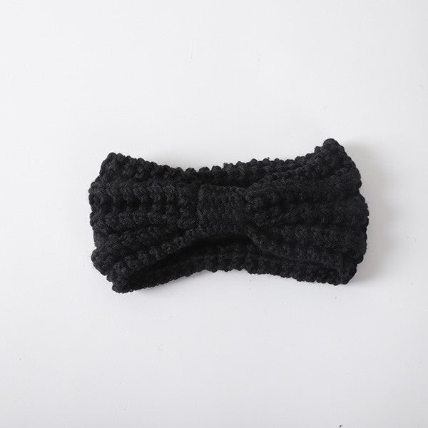 Knitted Bow Winter Headband - Stylish Warm Knit Accessory for Cold Weather - Minihomy
