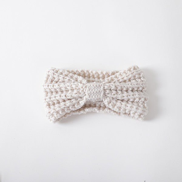 Knitted Bow Winter Headband - Stylish Warm Knit Accessory for Cold Weather - Minihomy