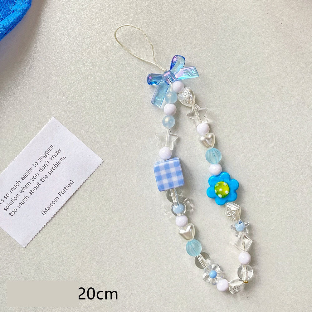 Beaded Flower Phone Lanyard: Handmade Jewelry Accessory