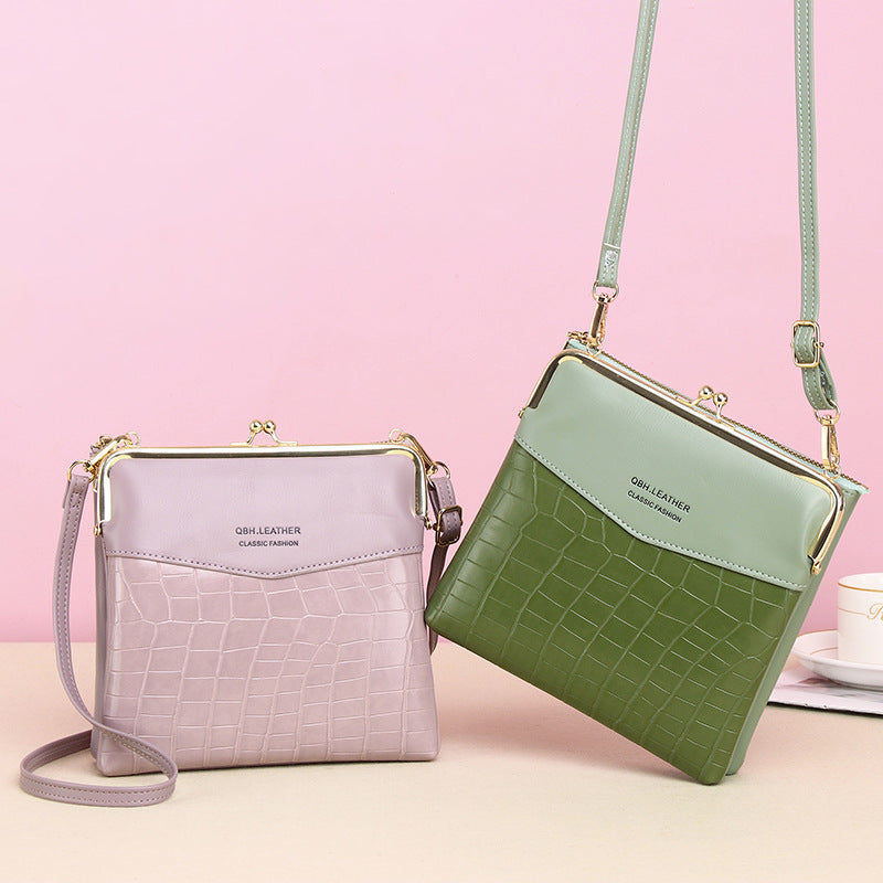Women's Alligator Crossbody Bag - Phone Shoulder Bag with Lock