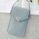 Clear Crossbody Phone Bag for Women - Touchscreen Wallet Purse