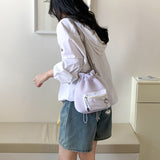 Cute Mini Mesh Drawstring Bucket Bag - Women's Shoulder Bag