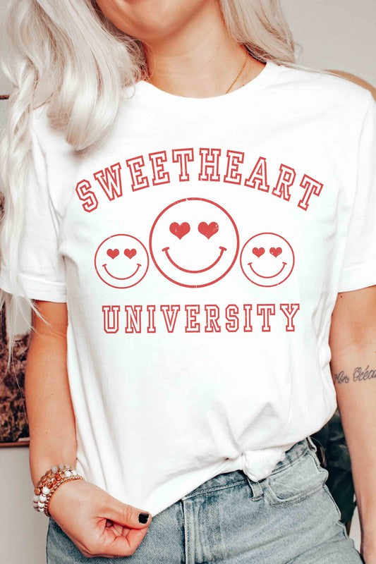 Plus Size - Sweetheart University Graphic T-Shirt - Minihomy