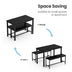Black Industrial Dining Table Set with 2 Benches - Kitchen, Breakfast, Living Room, Party Room, 43.3"L x 23.6"W x 29.9"H - Minihomy