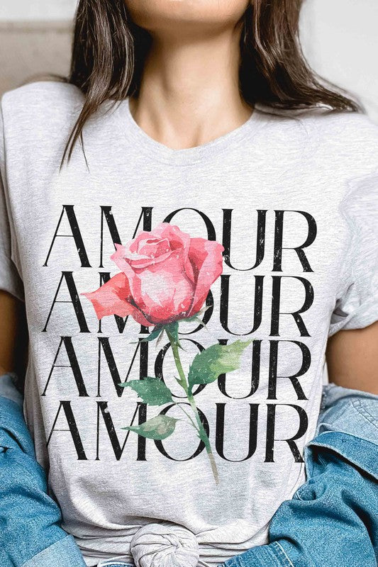 AMOUR ROSE Graphic T-Shirt - Minihomy