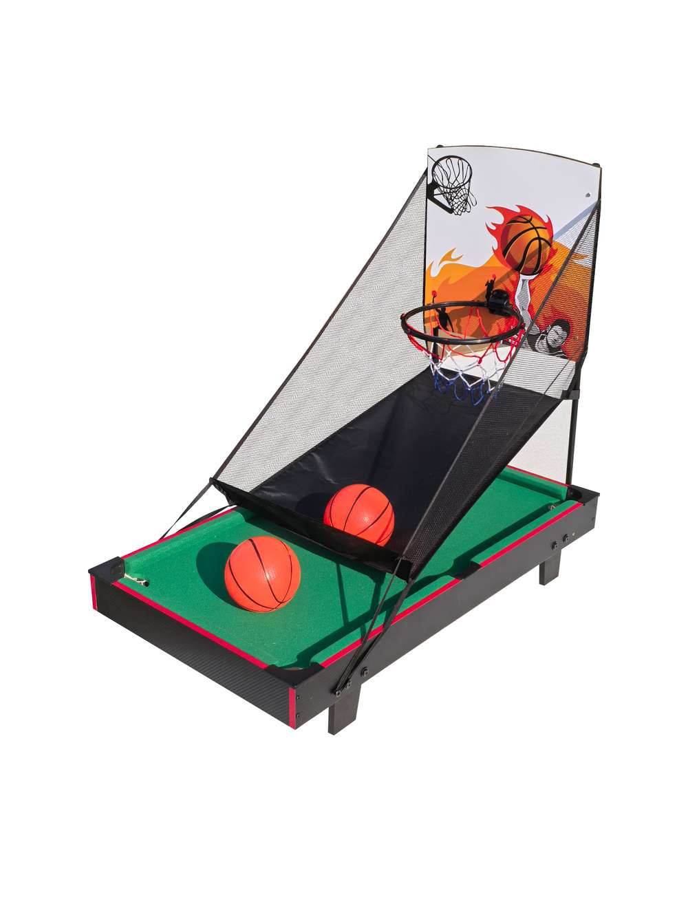 2-in-1 Multi-Game Table: Basketball & Billiards - Indoor/Outdoor Fun for Families