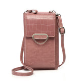 Women's Stone Pattern Crossbody Phone Bag with Chain Strap