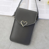 Clear Crossbody Phone Bag for Women - Touchscreen Wallet Purse