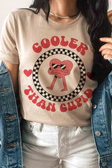Plus Size - Cooler Than Cupid Graphic T-Shirt - Minihomy