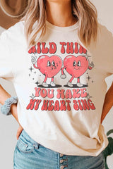 Plus Size - Wild Thing You Make My Heart Sing Tee - Minihomy