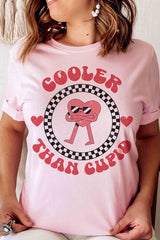 Plus Size - Cooler Than Cupid Graphic T-Shirt - Minihomy