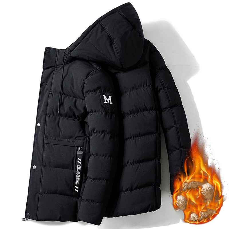 Short Cotton Jacket with Detachable Hat
