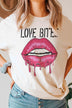 Plus Size - Love Bites Lips Graphic T-Shirt - Minihomy