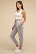 Acid Wash Fleece Sweatpants with Pockets - Comfy & Stylish - Minihomy