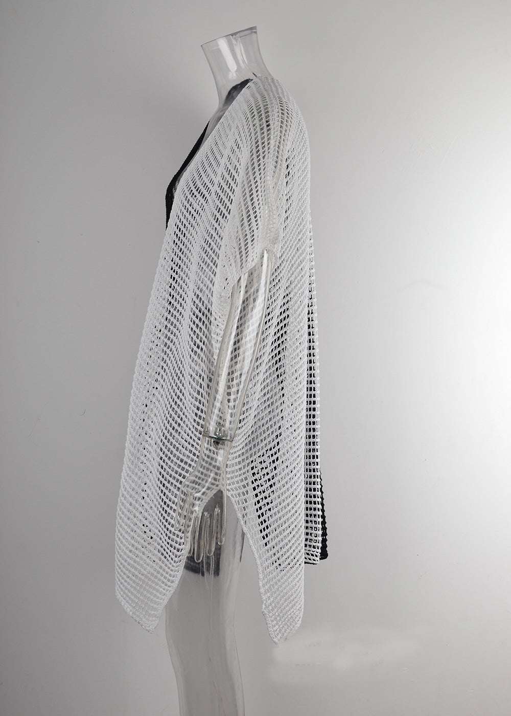 Beach Hollow Out Tops Cover-Up Knit Bikini Over-Blouse - Minihomy