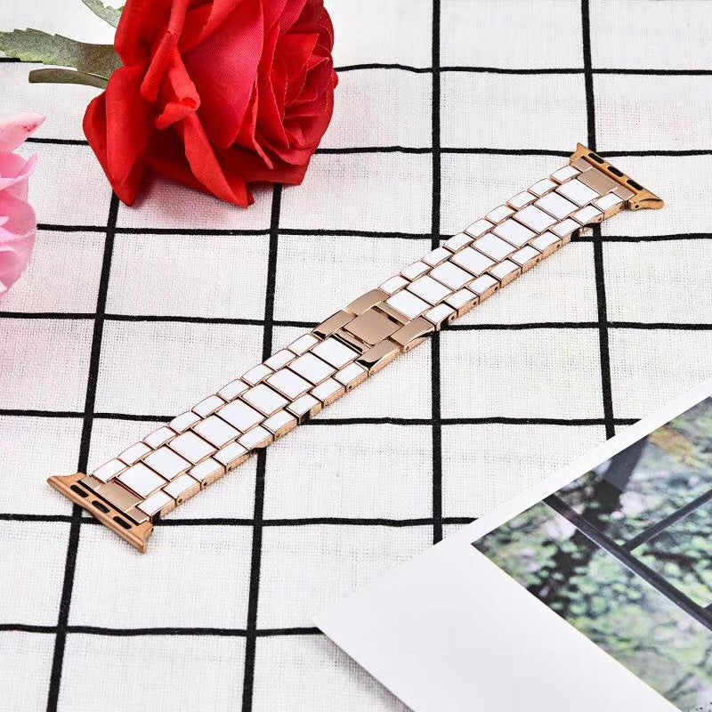 Zinc Alloy Bracelet: 3-Bead Epoxy Metal Design