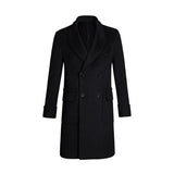 Slim Double-Breasted Men's Autumn and Winter Woolen Trench Coat