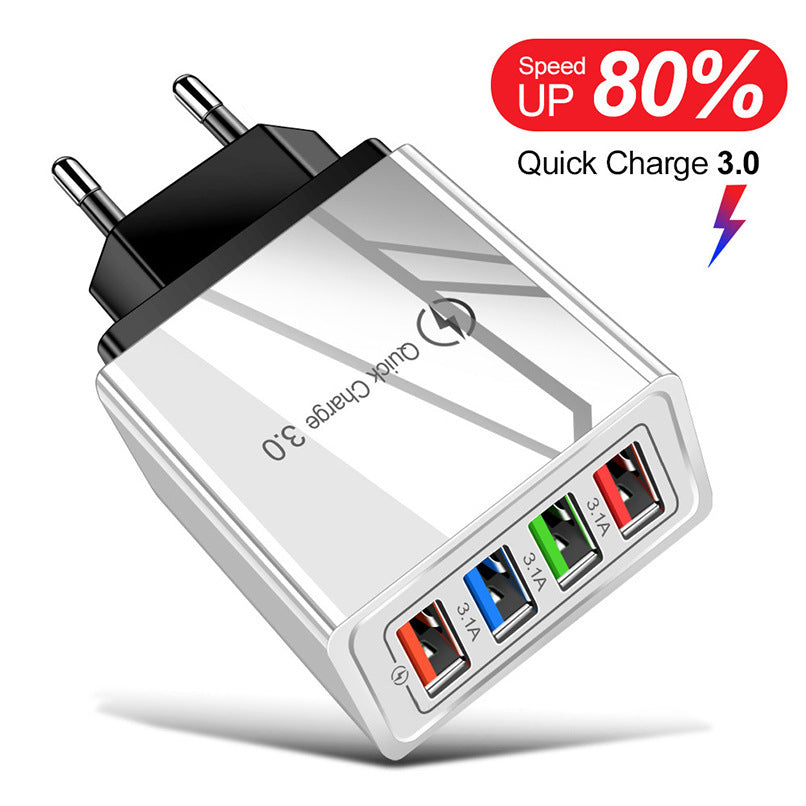 3A Fast Charger, Luminous LED Phone Charging Head