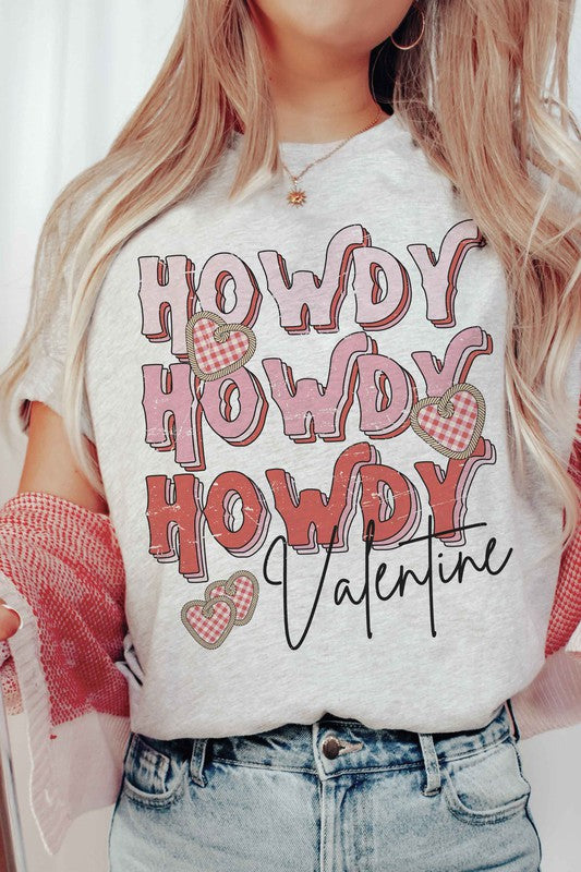 HOWDY VALENTINE Graphic T-Shirt - Minihomy