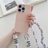 Woven Crossbody Phone Case Lanyard with Card Holder