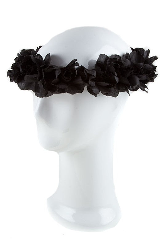 Black Floral Head Crown - Minihomy