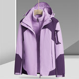 Three-in-One Removable Liner with Velvet Thickening Windproof Waterproof Jacket