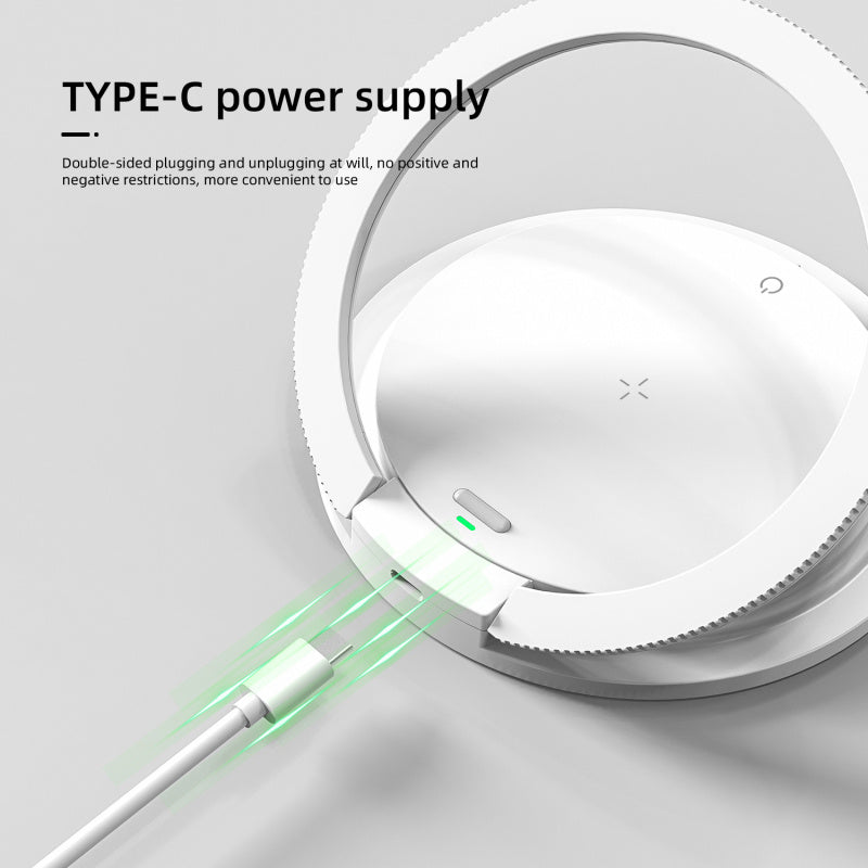 Wireless Charging Phone Stand with Night Light - Fast Charging & Folding Design