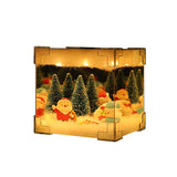 DIY Christmas LED Cube Lamp Kit: Santa, Snowman, Tree