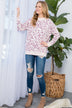 Leopard Print Pullover Sweater - Drop Shoulder, Loose Fit, Long Sleeves, Round Neck - Minihomy