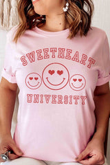 Plus Size - Sweetheart University Graphic T-Shirt - Minihomy