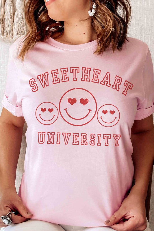 Plus Size - Sweetheart University Graphic T-Shirt - Minihomy