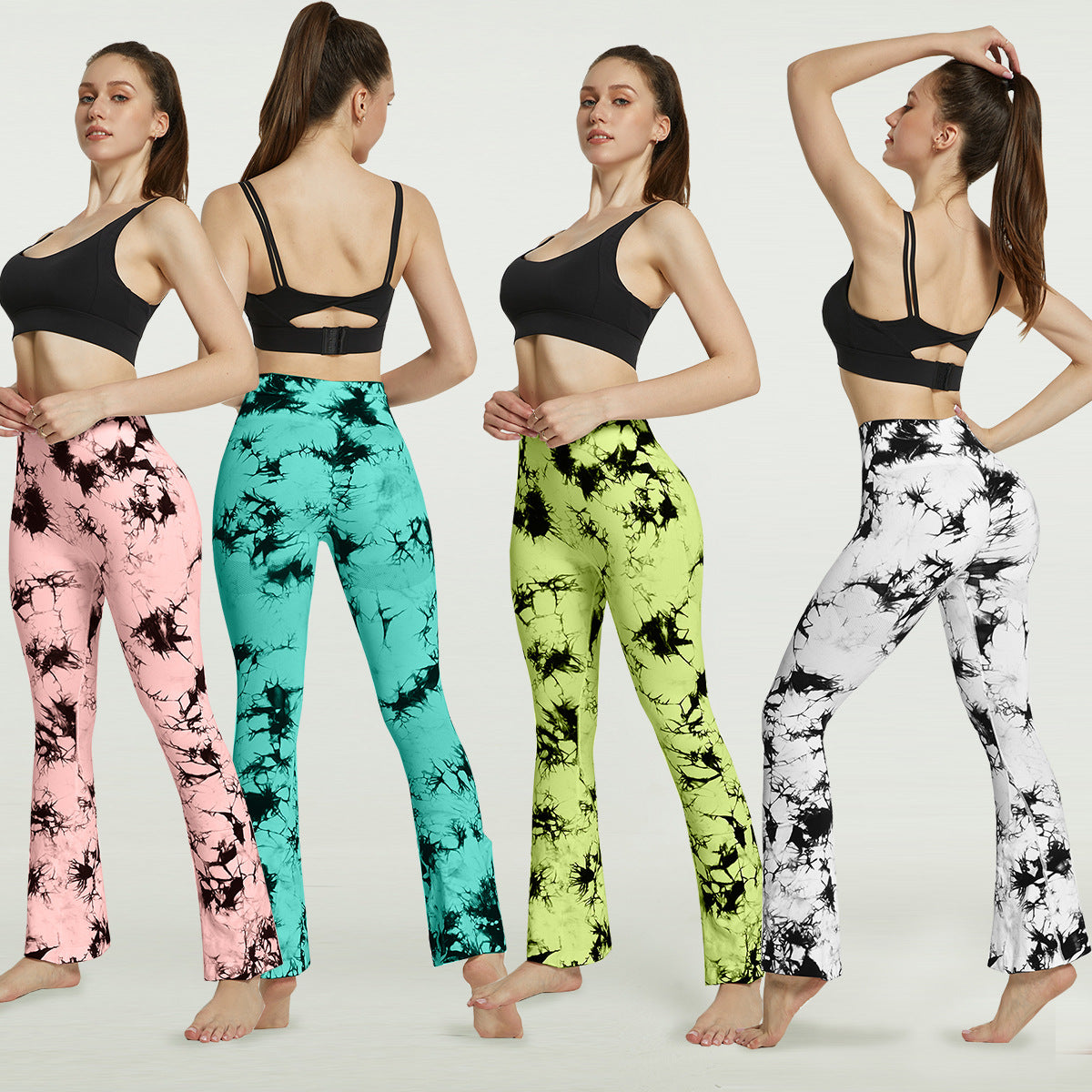 Seamless High Waist Quick-drying Fitness Running Sports Leggings Women Flares
