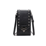 Women's Solid Crossbody Bag - Rivet Design Shoulder Phone Handbag