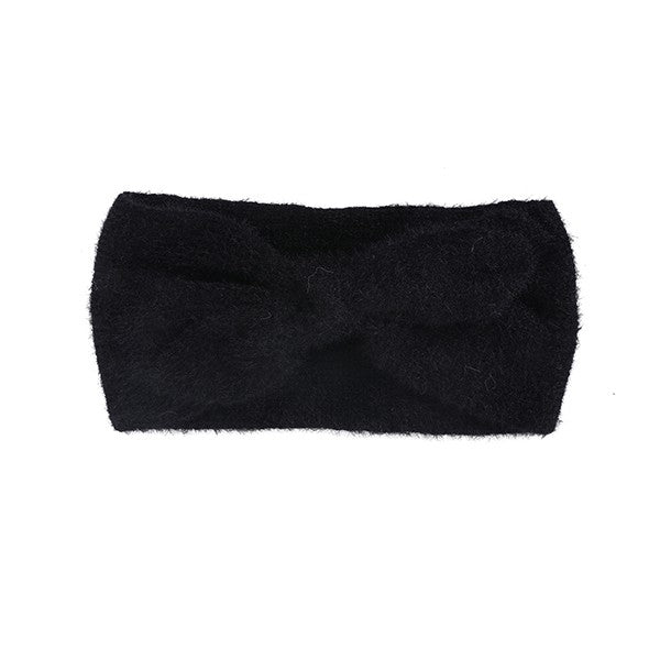 Fuzzy Bow Winter Headband - Minihomy