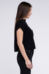 Mock Neck Short Sleeve Cropped Sweater for Women - Stylish Knit Top - Minihomy