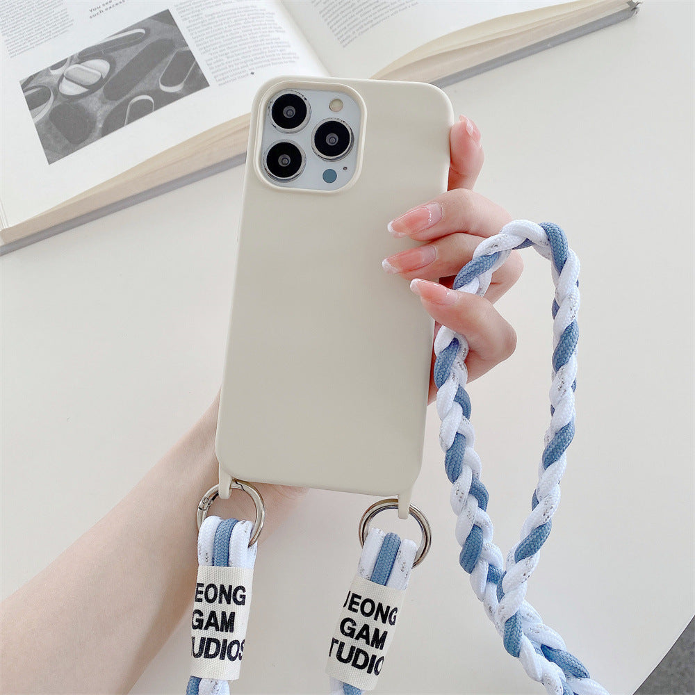 Woven Crossbody Phone Case Lanyard with Card Holder