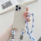 Woven Crossbody Phone Case Lanyard with Card Holder