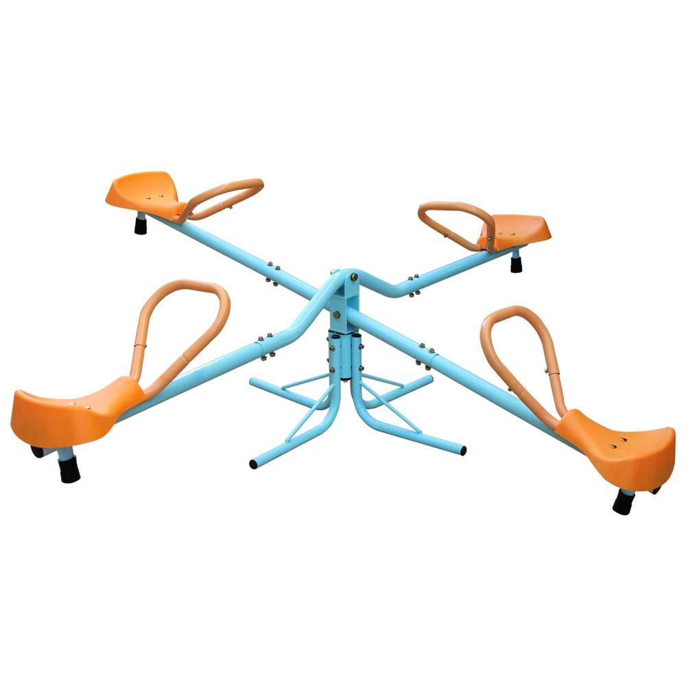 Kids Outdoor Spinning Seesaw - Teeter Totter Playground Equipment
