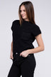 Mock Neck Short Sleeve Cropped Sweater for Women - Stylish Knit Top - Minihomy