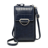 Women's Stone Pattern Crossbody Phone Bag with Chain Strap