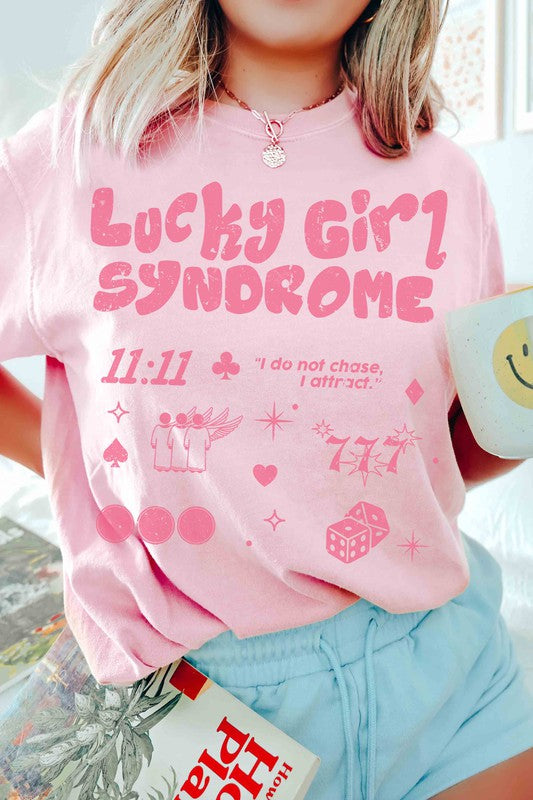 LUCKY GIRL SYNDROME Graphic T-Shirt - Minihomy