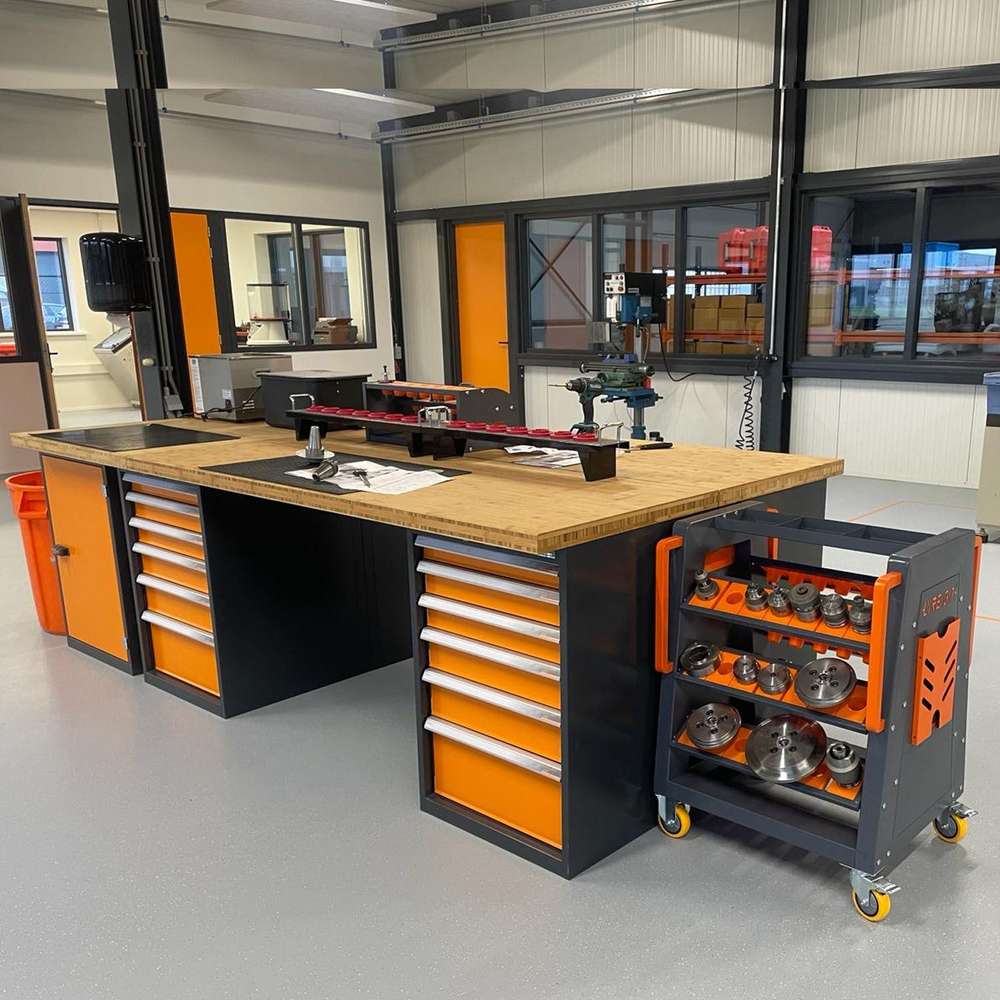 CAT40 CNC Tool Cart (100 Capacity): 5-Tier Rolling Cart with Wheels