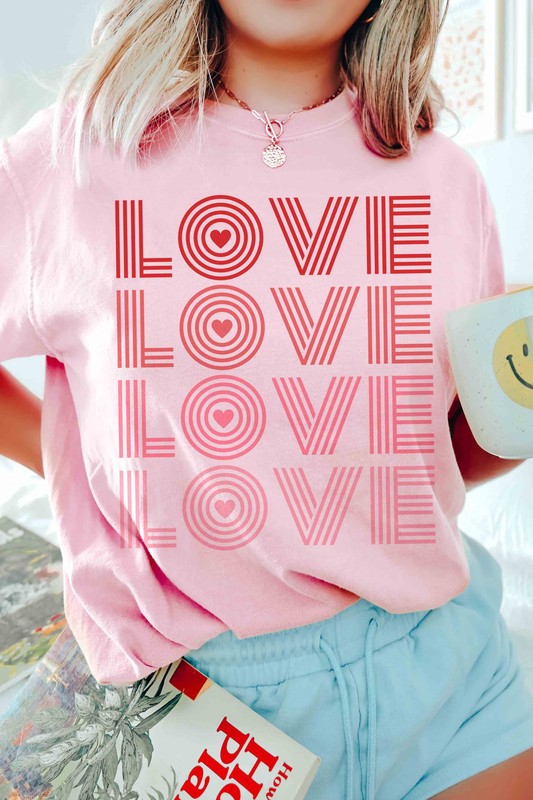LOVE LOVE LOVE Graphic T-Shirt - Minihomy