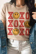 Plus Size - XOXO Happy Face Graphic T-Shirt - Minihomy