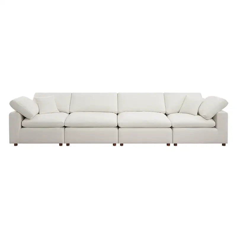 Modern White Modular Sectional Sofa: Customizable & Stylish
