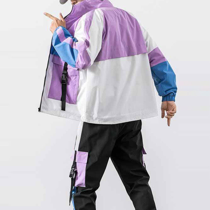 Street Trendy Boys Casual Workwear Jacket Multi-pocket Trousers Two-piece Set