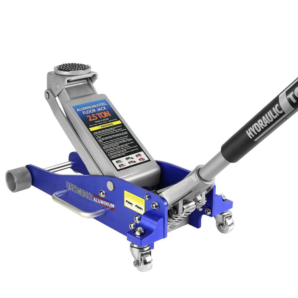 2.5 Ton Low Profile Racing Floor Jack - Aluminum & Steel, Dual Piston