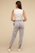 Acid Wash Fleece Sweatpants with Pockets - Comfy & Stylish - Minihomy