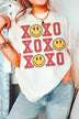 Plus Size - XOXO Happy Face Graphic T-Shirt - Minihomy